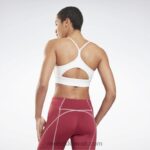 نحيف أبيض حمالة صدر رياضية جاهزة للتمارين الرياضية Reebok 0NZ0F593 - Image 3