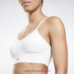 نحيف أبيض حمالة صدر رياضية جاهزة للتمارين الرياضية Reebok 0NZ0F593 - Image 4