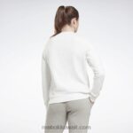 نحيف أبيض سويت شيرت صوف بشعار الماركة كبير Reebok 0NZ0F597 - Image 3
