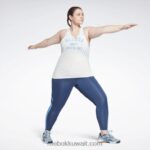 نحيف أبيض قميص علوي بدون أكمام بشعار كبير جاهز للتمرين (مقاس كبير) Reebok 0NZ0F814 - Image 2