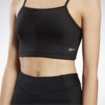 نحيف أسود أداء اليوغا أعلى محصول الضلع Reebok 0NZ0F917 - Image 4