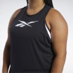 نحيف أسود أساسيات التدريب أعلى خزان الرسم Reebok 0NZ0F973 - Image 4