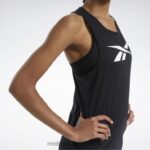 نحيف أسود أساسيات التدريب أعلى خزان الرسم Reebok 0NZ0F973 - Image 8