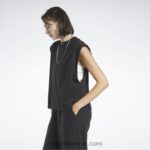 نحيف أسود أعلى خزان العضلات جيرسي الكلاسيكية Reebok 0NZ0F627