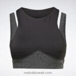 نحيف أسود استوديو طبقات أعلى حمالة الصدر Reebok 0NZ0F600 - Image 6