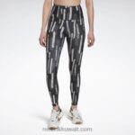 نحيف أسود الليل الجوارب المطبوعة كل انحاء myt Reebok 0NZ0F638