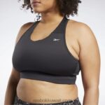 نحيف أسود الليل حمالة صدر رياضية ضروريات الجري (حجم كبير) Reebok 0NZ0F630 - Image 5