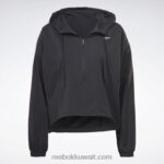 نحيف أسود الليل سترة منسوجة تشغيل Reebok 0NZ0F742 - Image 7