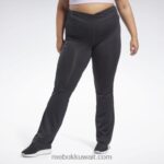 نحيف أسود الليل سروال التمهيد برنامج بانت جاهزة للتمرين (حجم كبير) Reebok 0NZ0F422