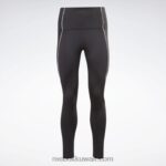 نحيف أسود الليل طماق مضلعة جاهزة للتمارين الرياضية Reebok 0NZ0F835 - Image 5