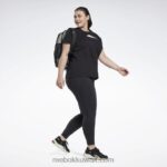 نحيف أسود تي شيرت ناقلات الرسم (حجم كبير) Reebok 0NZ0F837 - Image 3