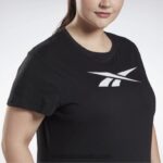 نحيف أسود تي شيرت ناقلات الرسم (حجم كبير) Reebok 0NZ0F837 - Image 6