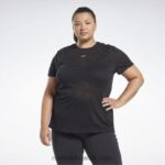 نحيف أسود تي شيرت نضوب (حجم كبير) Reebok 0NZ0F902