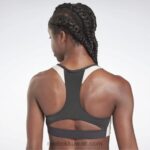 نحيف أسود / جص حمالة صدر رياضية مبطنة من لوكس ريسر Reebok 0NZ0F605 - Image 5