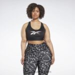 نحيف أسود حمالة صدر رياضية متسابق ناقلات لوكس (حجم كبير) Reebok 0NZ0F612