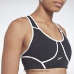 نحيف أسود حمالة صدر لوكس متسابق مبطنة بالألوان Reebok 0NZ0F499 - Image 5