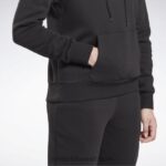 نحيف أسود سويت شيرت صوف بشعار الماركة كبير Reebok 0NZ0F408 - Image 5