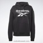 نحيف أسود سويت شيرت صوف بشعار الماركة كبير Reebok 0NZ0F408 - Image 6