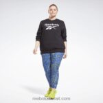 نحيف أسود سويت شيرت صوف محبوك بشعار الماركة (مقاس كبير) Reebok 0NZ0F998 - Image 3