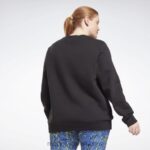 نحيف أسود سويت شيرت صوف محبوك بشعار الماركة (مقاس كبير) Reebok 0NZ0F998 - Image 4