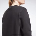 نحيف أسود سويت شيرت صوف محبوك بشعار الماركة (مقاس كبير) Reebok 0NZ0F998 - Image 7