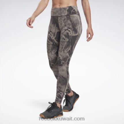 نحيف أسود طماق لوكس جاكار Reebok 0NZ0F795