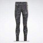 نحيف أسود طماق مطبوعة جاهزة للتمارين الرياضية Reebok 0NZ0F962 - Image 6