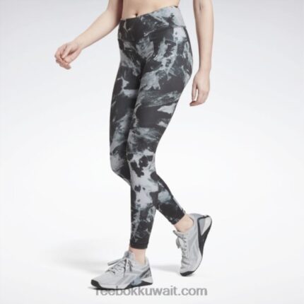 نحيف أسود طماق مطبوعة myt Reebok 0NZ0F755