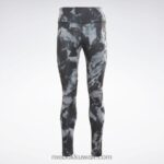 نحيف أسود طماق مطبوعة myt Reebok 0NZ0F755 - Image 6