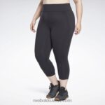 نحيف أسود لوكس 3/4 ليقنز (حجم كبير) Reebok 0NZ0F653