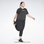 نحيف أسود لوكس 3/4 ليقنز (حجم كبير) Reebok 0NZ0F653 - Image 3