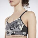 نحيف أسود لوكس أداء حمالة صدر سترابي الرسم Reebok 0NZ0F608 - Image 4