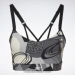 نحيف أسود لوكس أداء حمالة صدر سترابي الرسم Reebok 0NZ0F608 - Image 6