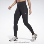 نحيف أسود لوكس أداء طماق الشاهقة Reebok 0NZ0F839