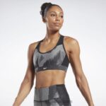 نحيف أسود لوكس أداء كل انحاء حمالة الصدر متسابق Reebok 0NZ0F791