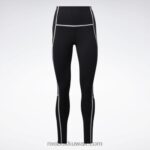 نحيف أسود لوكس كولون بلوك بخصر مرتفع Reebok 0NZ0F230 - Image 8