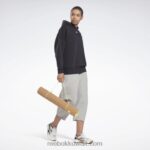 نحيف أسود لوكس هوديي كبير الحجم Reebok 0NZ0F451 - Image 3