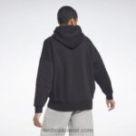 نحيف أسود لوكس هوديي كبير الحجم Reebok 0NZ0F451 - Image 4