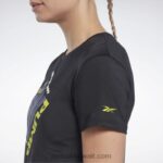 نحيف أسود لي ميلز بودي بومب أكتيفشيل تي شيرت رياضي Reebok 0NZ0F766 - Image 5