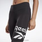 نحيف أسود ليقنز بشعار الماركة Reebok 0NZ0F818 - Image 4