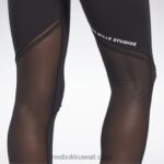 نحيف أسود ليه ميلز لوكس تؤدي الجوارب الضيقة Reebok 0NZ0F540 - Image 5