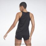 نحيف أسود متحد مع أعلى خزان اللياقة البدنية مثقبة Reebok 0NZ0F598 - Image 4