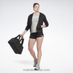 نحيف أسود هودي بشعار الماركة Reebok 0NZ0F437 - Image 2
