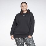 نحيف أسود هودي كبير الحجم معاد تدويره في الاستوديو (حجم كبير) Reebok 0NZ0F509