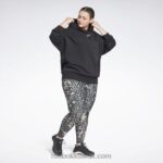 نحيف أسود هودي كبير الحجم معاد تدويره في الاستوديو (حجم كبير) Reebok 0NZ0F509 - Image 3