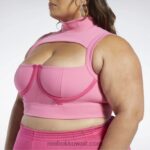 نحيف استرو الوردي / الانصهار الوردي بلوزة قصيرة كاردي ب (حجم كبير) Reebok 0NZ0F479 - Image 6