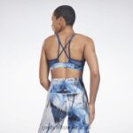 نحيف الأزرق الأساسي لوكس حمالة صدر رياضية مطبوعة بحمالات رفيعة Reebok 0NZ0F873 - Image 4