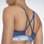 نحيف الأزرق الأساسي لوكس حمالة صدر رياضية مطبوعة بحمالات رفيعة Reebok 0NZ0F873 - Image 5