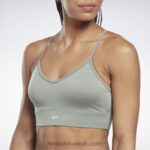 نحيف الانسجام الأخضر حمالة صدر رياضية جاهزة للتمارين الرياضية Reebok 0NZ0F776 - Image 4