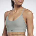 نحيف الانسجام الأخضر حمالة صدر رياضية شرائط لوكس Reebok 0NZ0F456 - Image 4